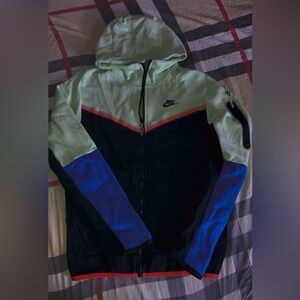 SOLD ‼️ Nike Sprtswr Tech Fleece Full-Zip Hoodie Lime Ice/Signal Blue/Blk NEW. M